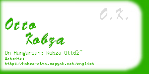 otto kobza business card